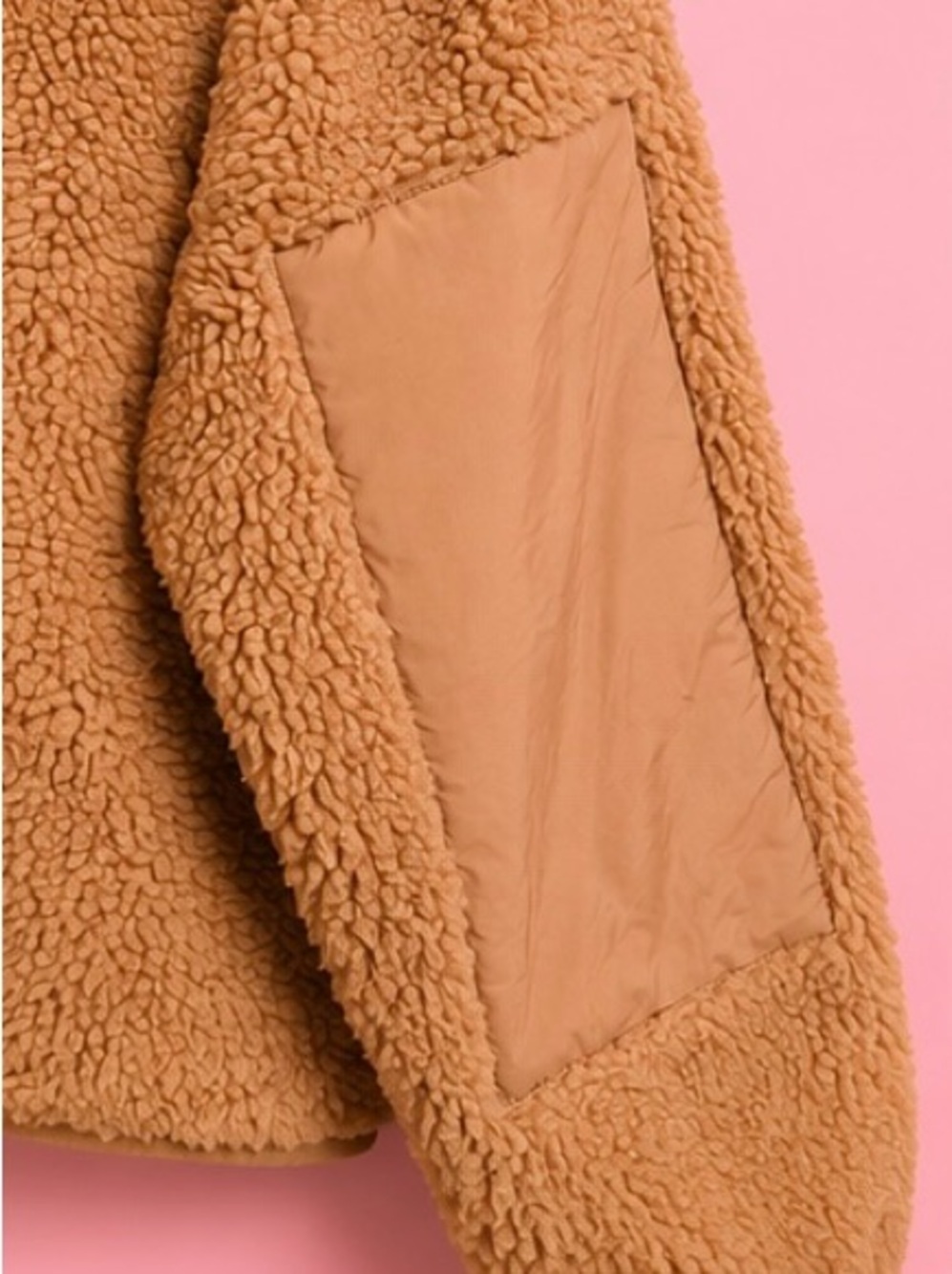 Fabletics Tan Teddy Fleece Jacket - Picture 6 of 6